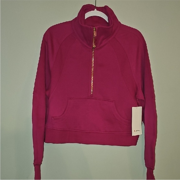 Lululemon Nwts Women’s Scuba Oversized Funnel Neck Size XS/S. RIPR/GOLD! - Picture 1 of 13